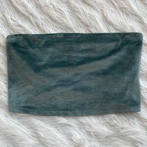 Aerie | Green Velour Tube Top